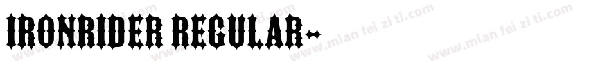Ironrider Regular字体转换
